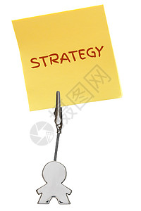 人形名片夹 附有黄色纸质便条 Strategy图片