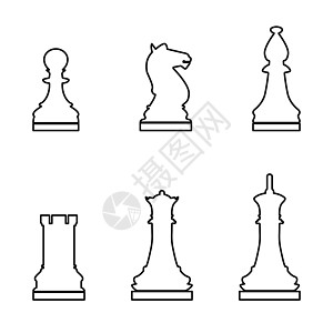 象棋块图标游戏棋盘国王女王战略艺术城堡黑色比赛主教图片