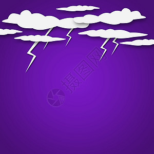 天气卡通艺术闪电风暴气氛海报预报艺术品季节环境多云图片