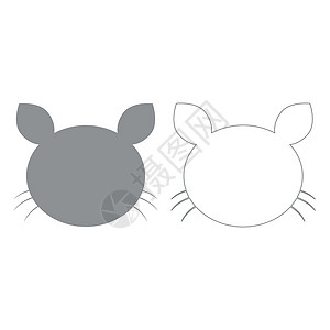 猫头灰色套件图标背景图片