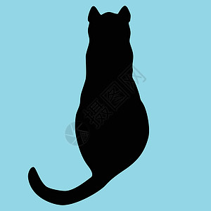 猫集合矢量 silhouett猫咪朋友跳跃小猫动物尾巴夹子黑色猫科动物冒充图片