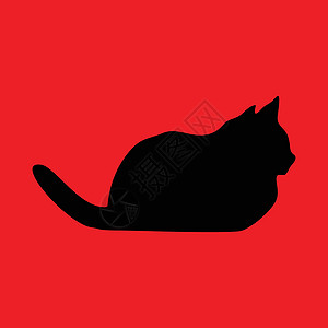 猫集合矢量 silhouett猫咪草图黑色小猫绘画插图夹子宠物跳跃尾巴图片