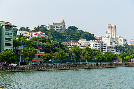 信阳南湾湖澳门市白天背景