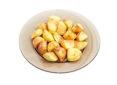 深玻璃碗上的炸土豆食物油炸烹饪土豆盐渍小吃小菜薯条服务风格背景图片