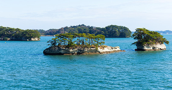 日本松岛湾旅行晴天吸引力巡航蓝色海岸天空红色地标海洋图片