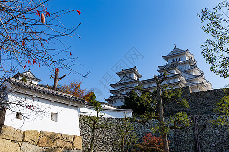 蓝色的蓝天传统喜木吉城堡旅行建筑风景历史天空文化遗产吸引力地标城堡图片