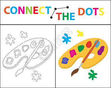 儿童运动技能教育游戏 连接点图片 对于学龄前儿童 在虚线上画圈并涂色 着色页 矢量图卡片逻辑插图工作活动写作学校农场动物痕迹图片