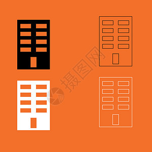 建筑物图标城市建筑学标识建筑商业公园黑色白色房子背景图片