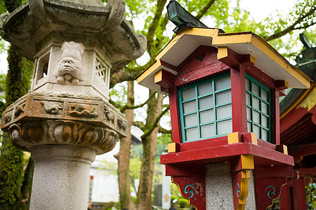 圣殿的日本灯笼图片