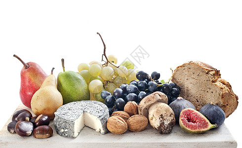 水果和奶酪团体工作室山羊木板面包食物坚果日志板栗市场图片