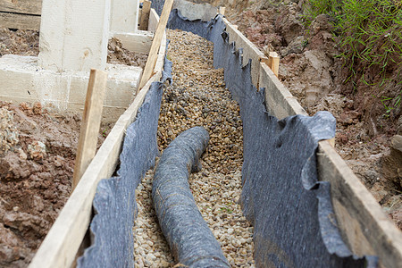 水资源保护缺水水路合成地面绝缘排水管湿气基金会地下水房子工作图片