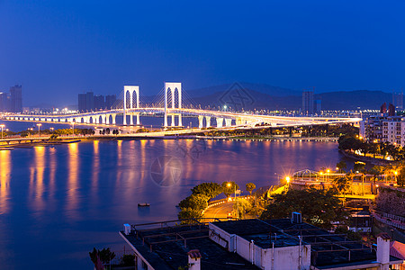 澳门市之夜运输池塘酒店风景景观建筑城市办公室地标建筑学图片