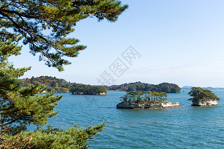 松岛群岛天空旅游岛屿地标植物晴天海景绿色公园风景图片