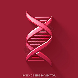 红底的红色光滑金属DNA EPS 10 矢量图片