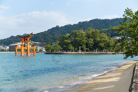 宫岛的树岛神社高清图片