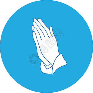 矢量祈祷手手指插图绘画棕榈宗教精神祷告信仰教会黑色背景图片