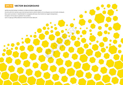 黄色六边形图案概念设计抽象技术黑色图片