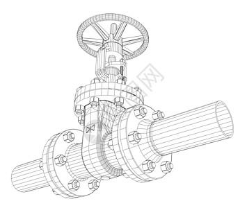 管道矢量工业阀门  3 的矢量渲染化学品气体工程管道旋转技术制造业草图黑色3d设计图片
