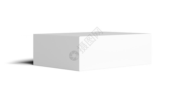 白色空包装纸板盒纸盒礼物纸板讲台3d盒子形状零售店铺空白背景图片