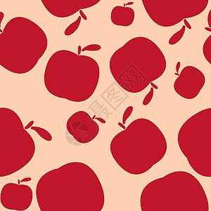 无缝粉红色图案背景与苹果叶子艺术绘画纺织品装饰品织物收成季节食物粉红色图片