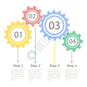 进度统计概念 供展示的Infographic矢量模板 时间线统计图表 业务流程步骤等横幅力量传单信息小册子圆圈工程商业公司团队图片