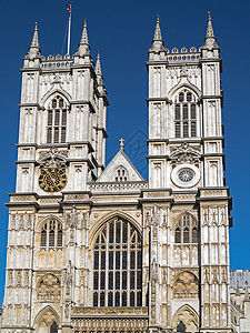 威斯敏斯特修道院外景历史大教堂建筑英语世界历史性教会建筑学王国蓝色图片