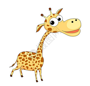 可爱有趣的长颈鹿背景图片