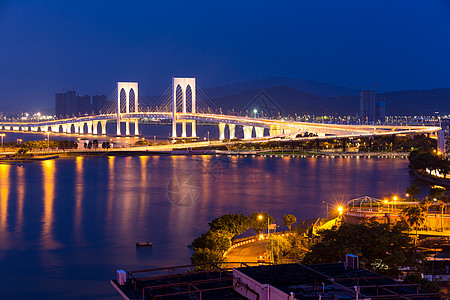 夜间澳门天际商业建筑学地标酒店城市景观池塘风景公寓太阳图片