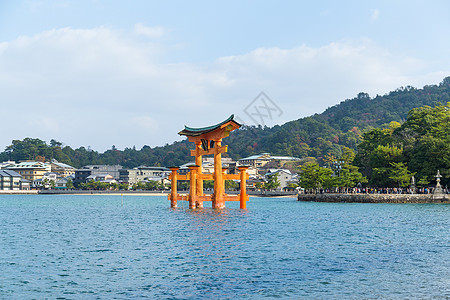 土岛神社旅游遗产宗教历史旅行海岸建筑学城市吸引力天空图片