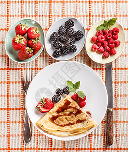 煎饼菜单午餐饼子盘子早餐水果覆盆子食物厨房营养图片