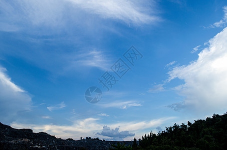 blu 天已经笼罩了蓝色云景太阳晴天水分阳光云雾雨云宗教天空背景图片