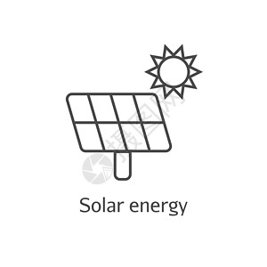 生态矢量概念 生态太阳能电池板图标插图绿色力量细胞太阳电气电池叶子技术回收图片