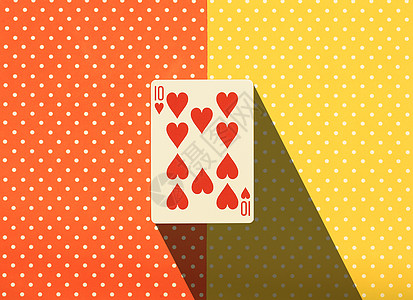 带有彩色顶部背景的扑克牌黑桃程序黄色红色线条框架插图屏幕艺术保护图片