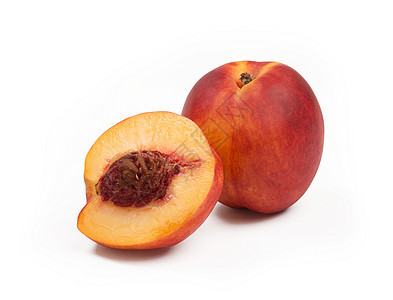 白背景剪切上孤立的桃子水果工作室饮食宏观美食油桃热带营养小吃橙子团体图片