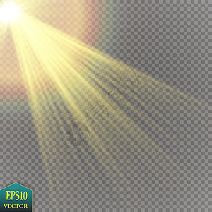 矢量透明的阳光 特殊镜头耀斑光效应天空聚光灯射线辉光星光活力星星圆圈天堂插图图片