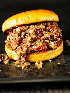 美洲马虎汉堡汉堡牛肉包子食物地面面包垃圾球衣图片