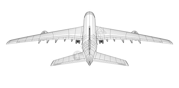 以有线机体风格的飞机航空喷射旅行技术翅膀航班草图运输假期飞机场图片