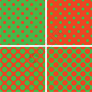 红盘和绿色矢量模式图片