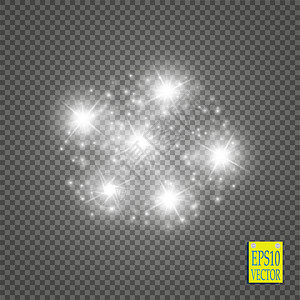 白色闪烁的星尘尾迹 在透明背景上点亮颗粒 太空彗星尾巴图片