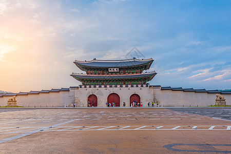 韩国首尔城京博宫殿建筑历史地标历史性皇家网关景观旅行城市旅游图片