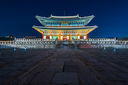 韩国首尔城京博宫殿旅游皇家景观城市建筑旅行地标图片