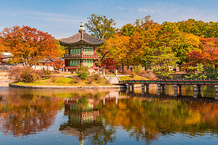 Korea州汉城的庆博金冈宫历史历史性皇家建筑旅行城市旅游建筑学地标图片