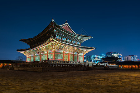 韩国 南韩首尔的庆博京贡宫殿吸引力游客皇家建筑学历史城市地标历史性寺庙花园图片