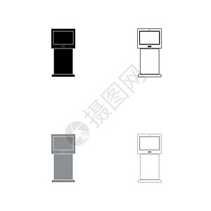 带触摸屏设置 ico 的终端支架背景图片