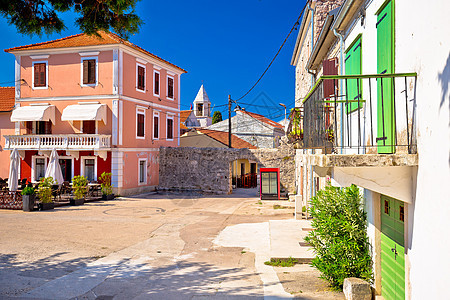 Zadar石块街和广场六附近古老的Sukosan村图片