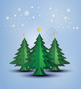 有机神做了圣诞树和雪花背景图片