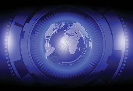 全球化技术与机械抽象背景数字高科技设计电脑蓝色科学自动化世界互联网插图图片