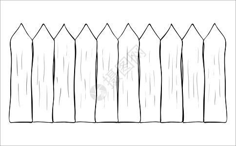 栅栏卡通轮廓矢量符号图标设计 美丽的错觉图片
