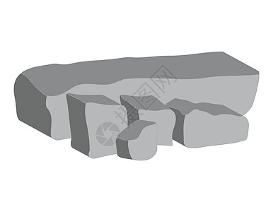 石堆矢量符号图标设计巨石矿物建造横幅地质学团体卡片灰色标识卡通片图片