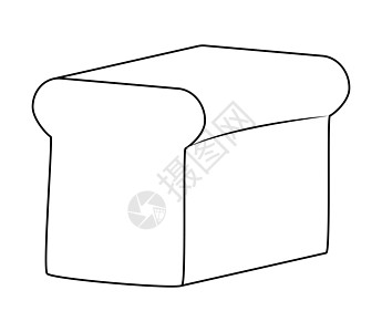 吐司面包矢量符号图标设计 在白色背景上隔离的插图食物卡通片早餐小吃面包师粮食面包标识厨房小麦图片